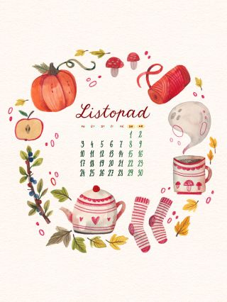 Listopad je tu 🍂 Tapetu pro nový měsíc najdete u nás na blogu 🫶🏼 #chaukiss