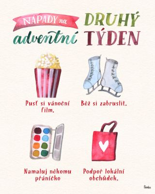 Nápady na druhý adventní týden jsou tady! 🕯️🕯️ Co budete tvořit vy? ⛸️ Napište nám do komentáře. 👇 #chaukiss #advent #vanoce